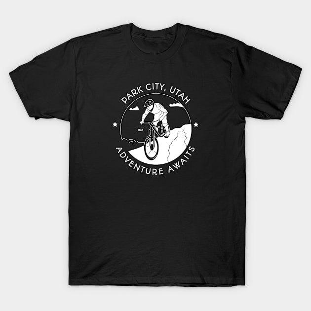 Park City, Utah Biking T-Shirt by Mountain Morning Graphics